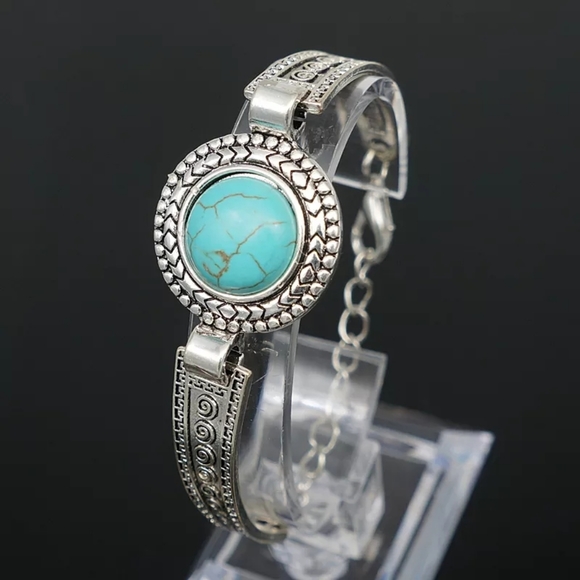 Jewelry - NEW VINTAGE SILVER TURQUOISE BRACELET